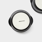 Блюдо для подачи Magistro Carbon, 200 мл, 11.5×10.3 см, керамика, набор 2 шт., чёрное - Фото 5