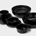 Блюдо керамическое для подачи Magistro Carbon, 28×19×4 см, цвет чёрный - фото 4604672