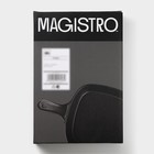 Блюдо для подачи Magistro Carbon, 28×19×4 см, фарфор, чёрное - Фото 14