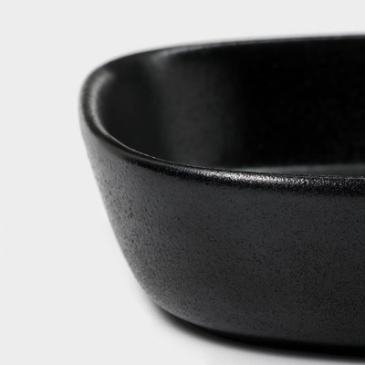 Блюдо для подачи Magistro Carbon, 28×19×4 см, фарфор, чёрное