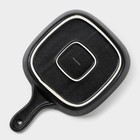 Блюдо для подачи Magistro Carbon, 28×19×4 см, фарфор, чёрное - Фото 8