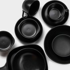 Блюдо керамическое для подачи Magistro Carbon, 28×19×4 см, цвет чёрный - фото 4604669