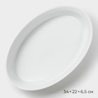 Форма для выпечки из жаропрочной керамики Magistro White gloss, 2,5 л, 34×22×6,5 см - фото 4604708