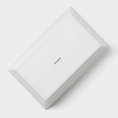 Форма для выпечки Magistro White gloss, 1.6 л, 27×17×6.3 см, жаропрочный фарфор, белая