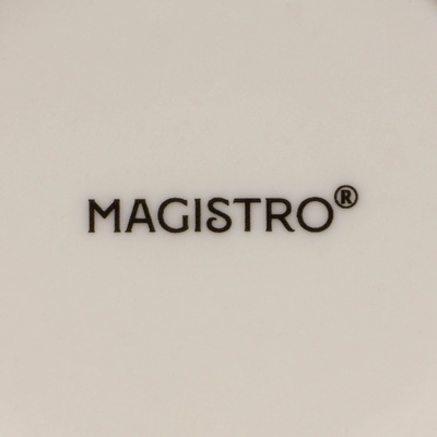 Чайный сервиз Magistro Whitewarm, 2 персоны, 4 предмета: чашка 250 мл, блюдце d=15.5 см, фарфор