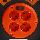 Удлинитель на катушке Luazon Lighting ЕСО, 4 розетки, 20 м, 10 А, ПВС 3х0.75 мм2, с з/к, IP 20, термовыключатель - Фото 4