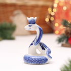 Новый год. Сувенир "Кобра с короной", гжель - фото 24656960