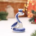 Новый год. Сувенир "Кобра с короной", гжель - фото 24656962