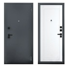 Входная дверь ARGUS Black Style «Букле Асти», 970×2050 мм, левая, цвет графит/эмалит арктик - Фото 1