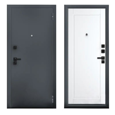 Входная дверь ARGUS Black Style «Букле Асти», 970×2050 мм, левая, цвет графит/эмалит арктик