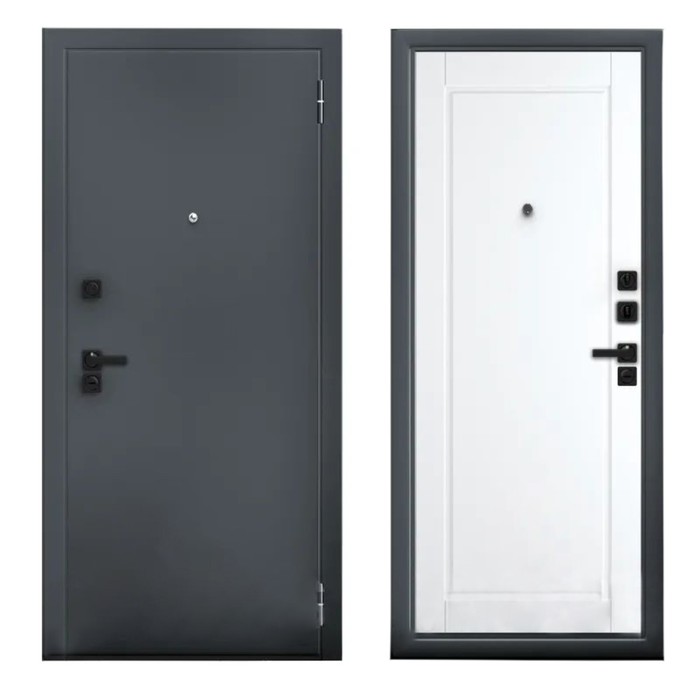 Входная дверь ARGUS Black Style «Букле Асти», 970×2050 мм, левая, цвет графит/эмалит арктик - Фото 1