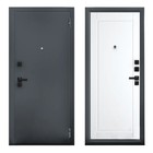 Входная дверь ARGUS Black Style «Букле Асти», 970×2050 мм, правая, цвет графит/эмалит арктик - Фото 1