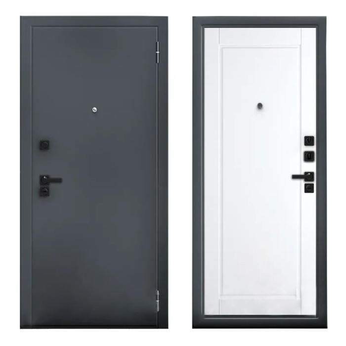 Входная дверь ARGUS Black Style «Букле Асти», 970×2050 мм, правая, цвет графит/эмалит арктик - Фото 1