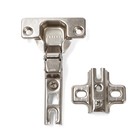 Петля полунакладная Slide-on, с отв планкой H=2 под евровинт, угол открывания 100° - фото 24674361