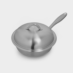 Сковорода - пароварка Luxstahl, d=24 см, h=7 см, нержавеющая сталь, индукция