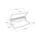 Брошюровщик ПЛАСТИК пружина, перф 13л, перепл 500л, Гелеос "БП-13+", корич 10430449 - фото 13544862