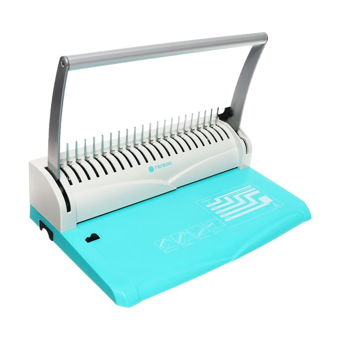 Брошюровщик ПЛАСТИК пружина, перф 13л, перепл 500л, Гелеос "БП-13+", бир-бел - фото 51891999