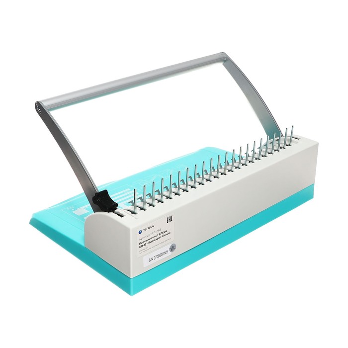 Брошюровщик ПЛАСТИК пружина, перф 13л, перепл 500л, Гелеос "БП-13+", бир-бел - фото 51892002