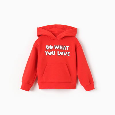 Джемпер с капюшоном «Крошка Я» Love, рост 68-74 см, красный