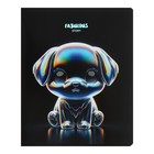 Тетрадь 48 листов в клетку Glow, обложка мелованный картон, тиснение фольгой, блок офсет, МИКС - фото 24674612