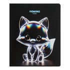 Тетрадь 48 листов в клетку Glow, обложка мелованный картон, тиснение фольгой, блок офсет, МИКС - фото 24674613