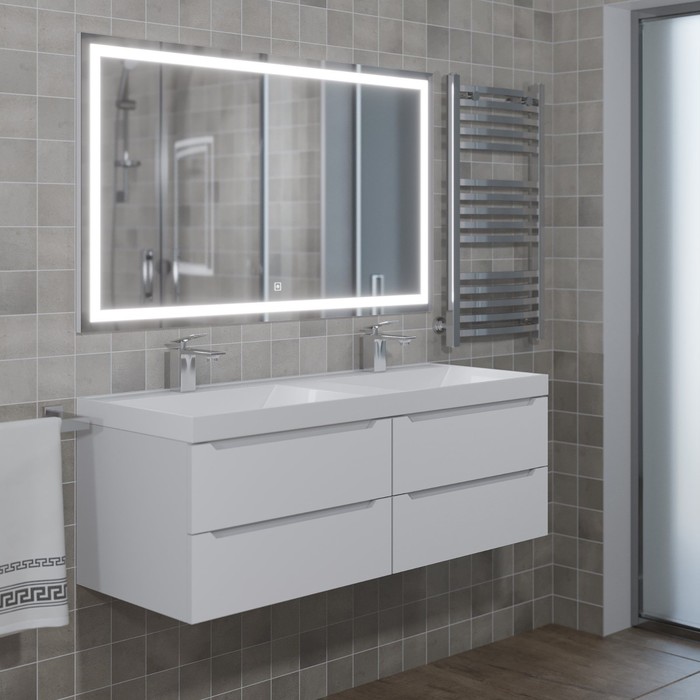 Тумба подвесная Uperwood, под раковину Uperwood Tanos 120, цвет белый - Фото 1