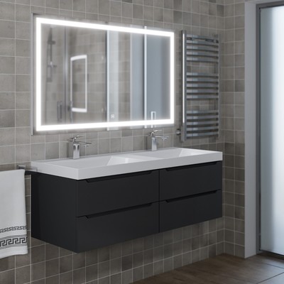 Тумба подвесная Uperwood, под раковину Uperwood Tanos 120, цвет чёрный