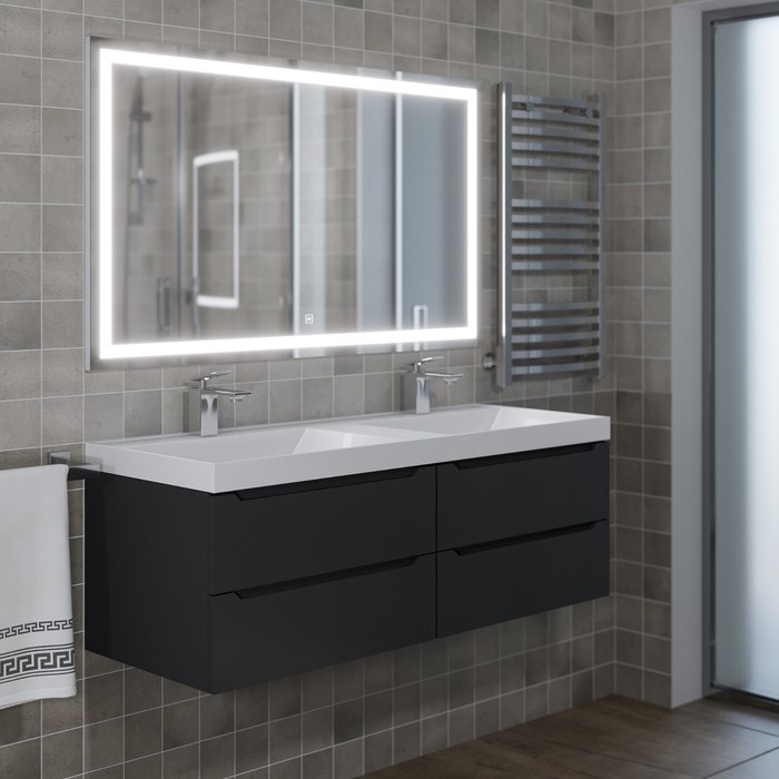 Тумба подвесная Uperwood, под раковину Uperwood Tanos 120, цвет чёрный - Фото 1