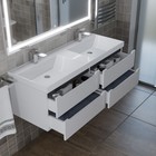 Тумба подвесная Uperwood, под раковину Uperwood Tanos 120, цвет белый/графит - Фото 3