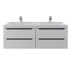 Тумба подвесная Uperwood, под раковину Uperwood Tanos 120, цвет белый/графит - Фото 4