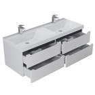 Тумба подвесная Uperwood, под раковину Uperwood Tanos 120, цвет белый/графит 10666833