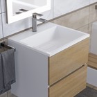 Тумба под раковину Uperwood Barsa, 50 см, подвесная, белая/дуб сонома - Фото 3