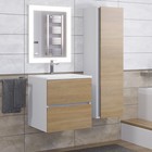 Тумба под раковину Uperwood Barsa, 50 см, подвесная, белая/дуб сонома - Фото 7