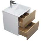 Тумба под раковину Uperwood Barsa, 50 см, подвесная, белая/дуб сонома - Фото 8