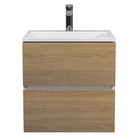 Тумба под раковину Uperwood Barsa, 50 см, подвесная, белая/дуб сонома - Фото 9