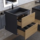 Тумба под раковину Uperwood Barsa, 50 см, подвесная, чёрная/дуб сонома - Фото 14