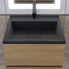 Тумба под раковину Uperwood Barsa, 50 см, подвесная, чёрная/дуб сонома - Фото 3