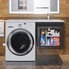 Тумба под стиральную машину Uperwood Magenta, 50 см, подвесная, черная, с дверцами - Фото 9