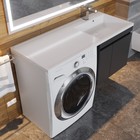 Тумба под стиральную машину Uperwood Magenta, 50 см, подвесная, черная, с дверцами - Фото 10