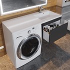 Тумба подвесная Uperwood, под стиральную машину Uperwood Magenta 50, выдвижной ящик, цвет чёрный - Фото 8