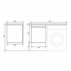 Тумба подвесная Uperwood, под стиральную машину Uperwood Magenta 50, выдвижной ящик, цвет чёрный - Фото 10