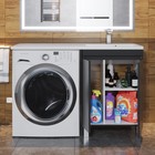 Тумба под стиральную машину Uperwood Magenta, 50 см, напольная, черная, с дверцами - Фото 7