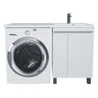 Тумба напольная Uperwood, под стиральную машину Uperwood Magenta 60, с дверцами, цвет белый - Фото 11