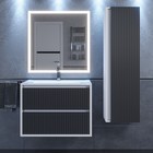 Тумба подвесная Uperwood, под раковину Uperwood Next 70, 2 ящика, цвет белый/графит - Фото 2