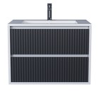 Тумба подвесная Uperwood, под раковину Uperwood Next 70, 2 ящика, цвет белый/графит - Фото 3