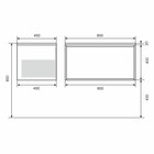 Тумба подвесная Uperwood, под раковину Uperwood Next 80, 1 ящик, цвет белый/графит - Фото 5