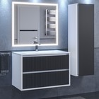 Тумба подвесная Uperwood, под раковину Uperwood Next 80, 2 ящика, цвет белый/графит - Фото 1