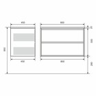 Тумба подвесная Uperwood, под раковину Uperwood Next 80, 2 ящика, цвет белый/графит - Фото 9