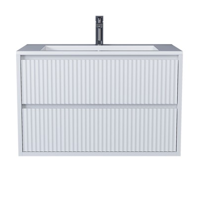 Тумба подвесная Uperwood, под раковину Uperwood Next 80, 2 ящика, цвет белый