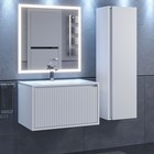 Шкаф-пенал для ванной Uperwood Next, 35х28х120 см, подвесной, белый - Фото 3